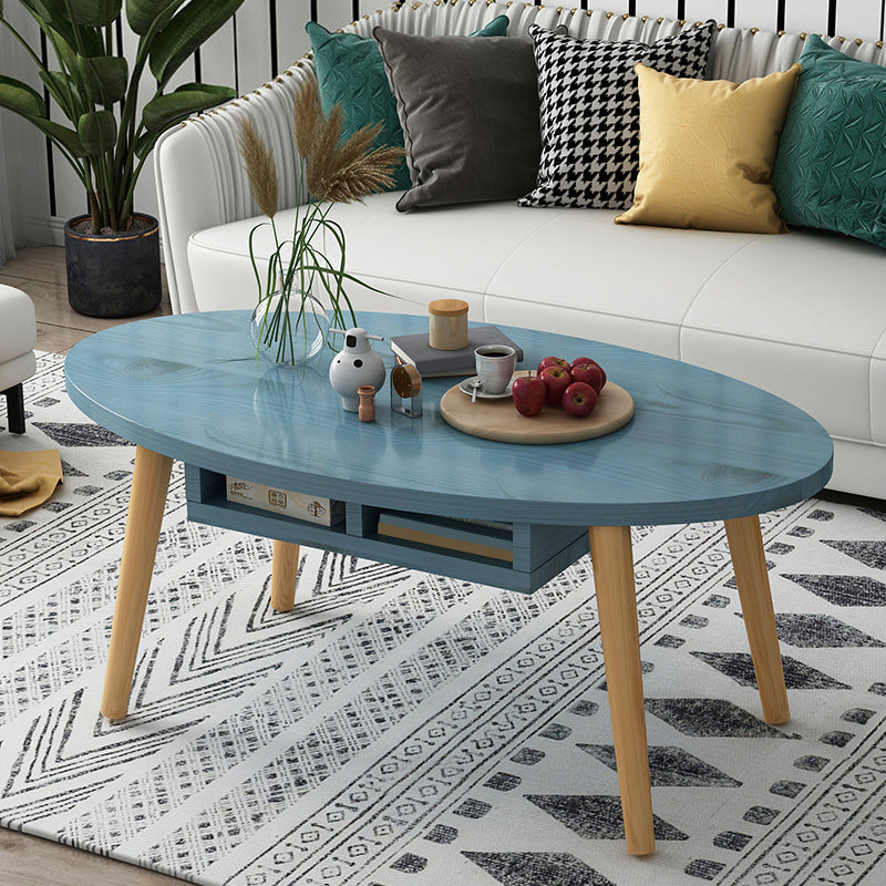 Country Farmhouse Coffee Table Folding Wooden Coffee Cocktail Table