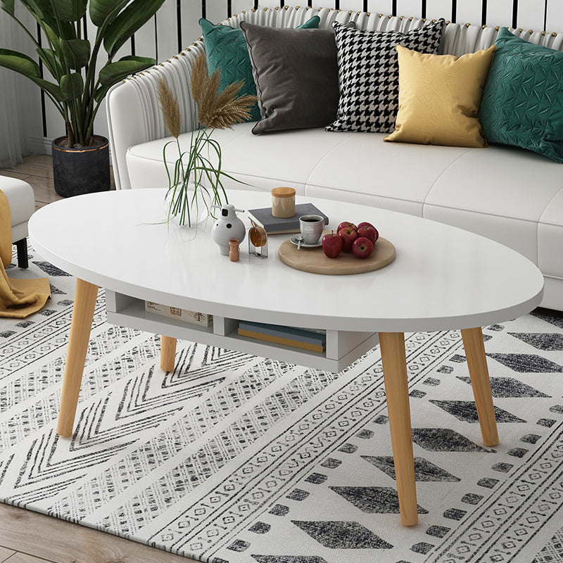 Country Farmhouse Coffee Table Folding Wooden Coffee Cocktail Table