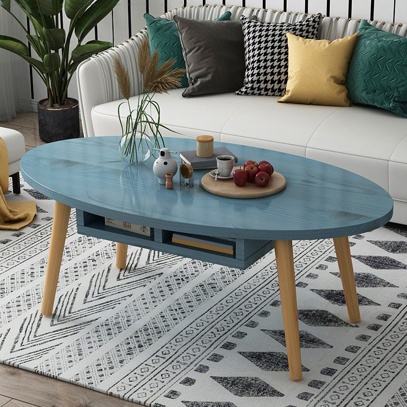 Country Farmhouse Coffee Table Folding Wooden Coffee Cocktail Table