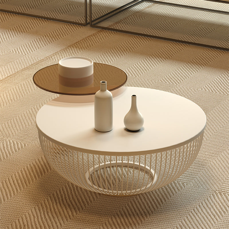 Simplicity Coffee Table White Coffee Cocktail Table with Storage