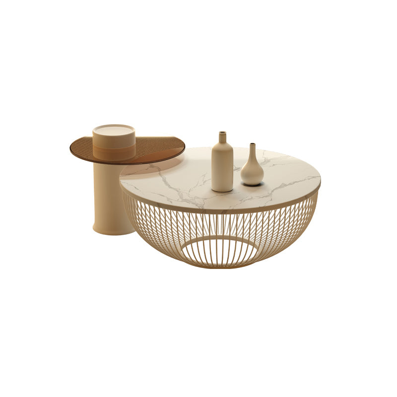 Simplicity Coffee Table White Coffee Cocktail Table with Storage