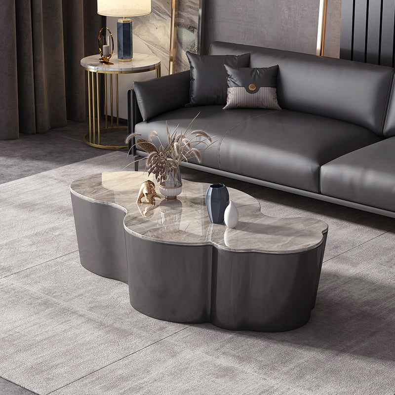 Slate Geometric Coffee Table Modern Abstract Coffee Cocktail Table