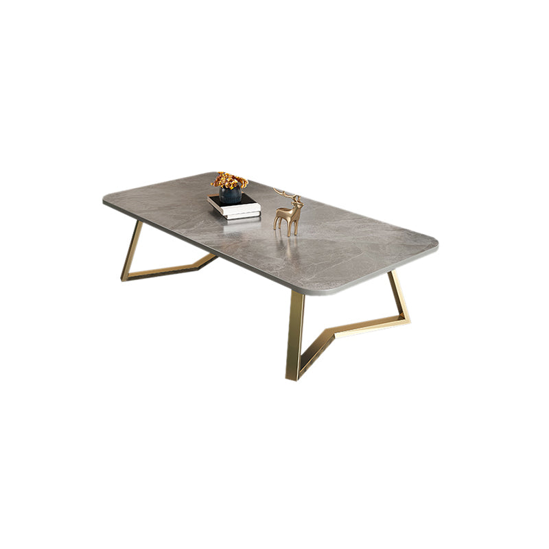 Modern Slate Coffee Cocktail Table Sled Rectangle Coffee or End Table