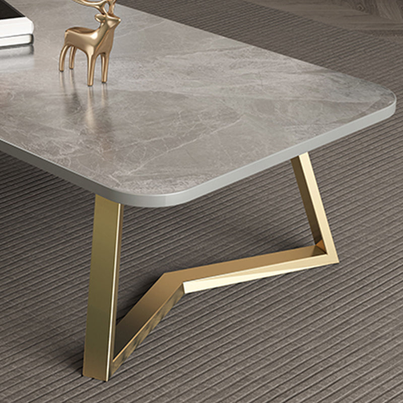 Modern Slate Coffee Cocktail Table Sled Rectangle Coffee or End Table