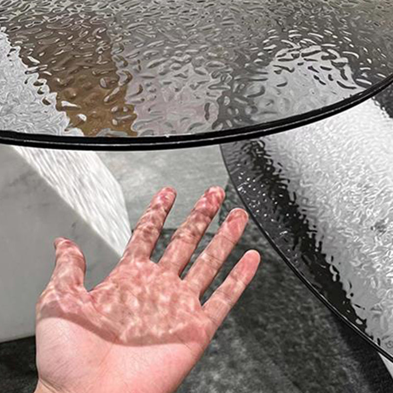 Glass Top Coffee Cocktail Table Abstract Coffee or End Table
