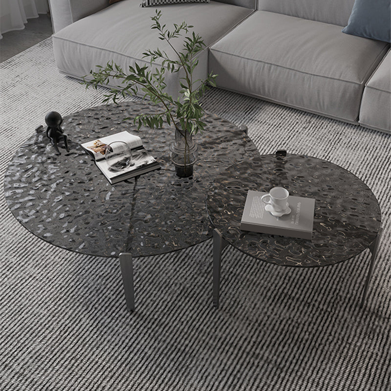 Glass Top Coffee Cocktail Table Coffee or End Table with 3 Legs