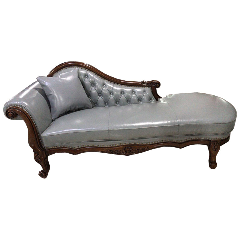 Traditional Upholstered Chaise Lounge Couch Leather Chaise Lounge Chair