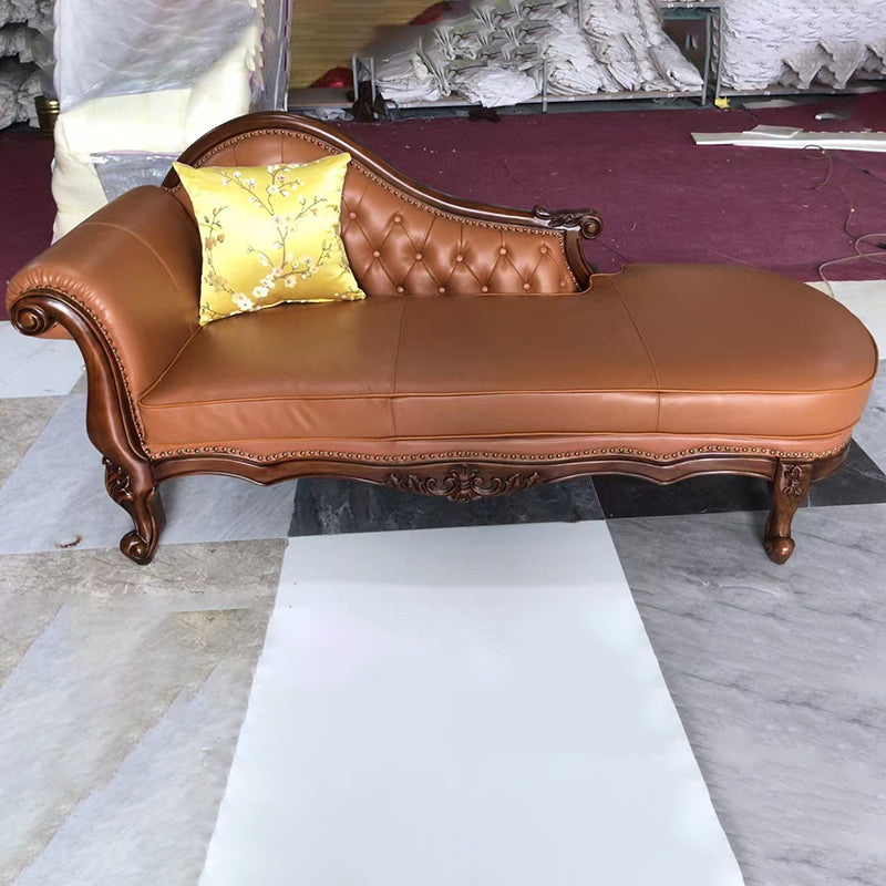 Traditional Upholstered Chaise Lounge Couch Leather Chaise Lounge Chair