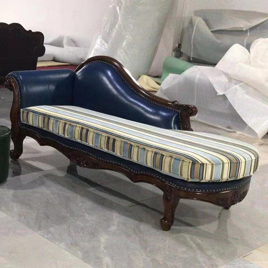 Traditional Upholstered Chaise Lounge Couch Leather Chaise Lounge Chair