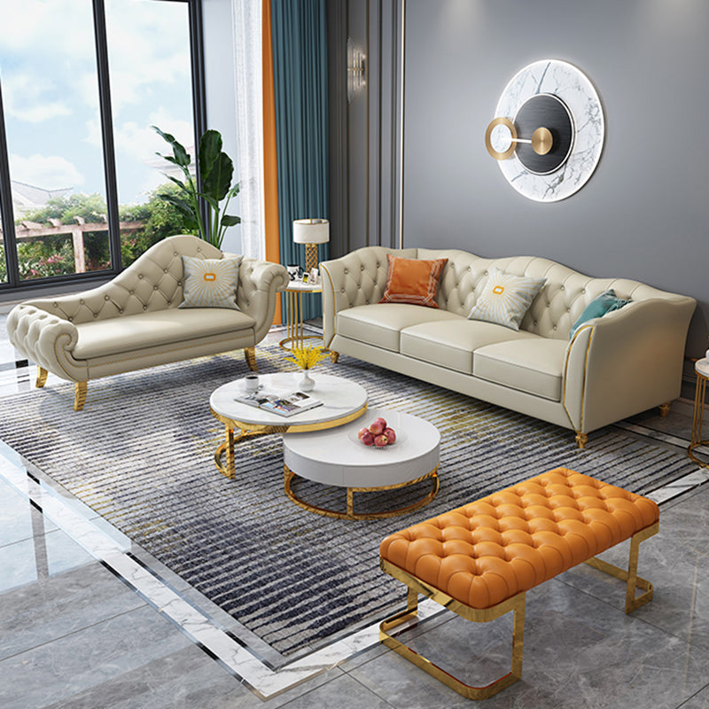 Glam Chaise Lounge Chair Solid Color Chaise Lounge with Pillow