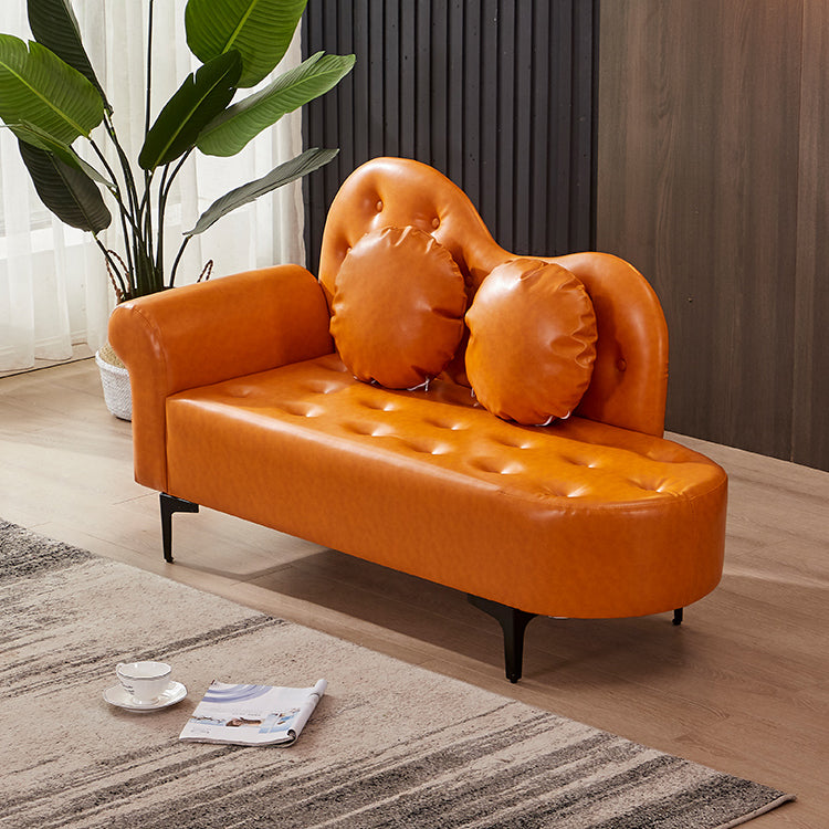 Modern Chaise Lounge Faux Leather Chaise Lounge Couch for Bedroom