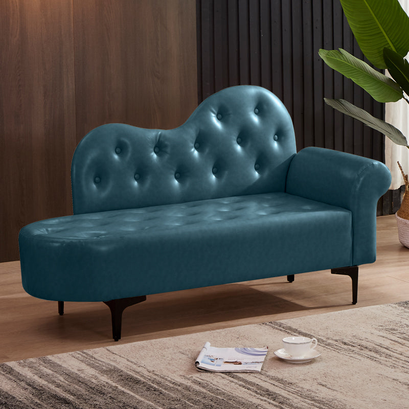 Modern Chaise Lounge Faux Leather Chaise Lounge Couch for Bedroom