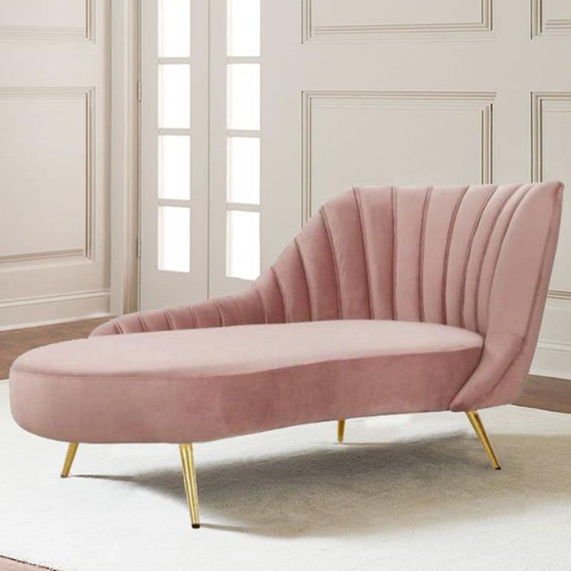 Glam Upholstered Chaise Lounge Couch Velvet Chaise Lounge Chair