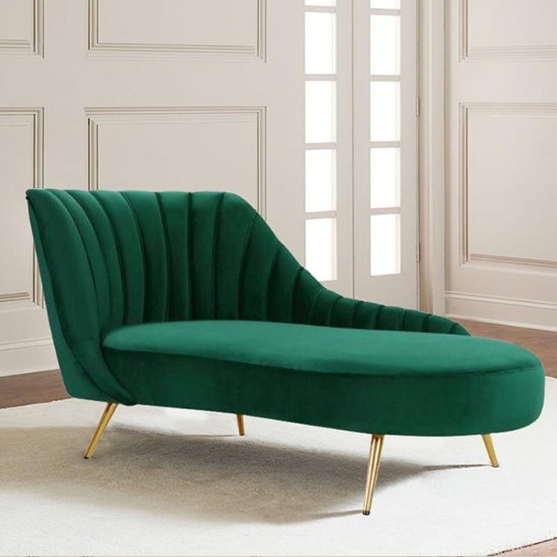Glam Upholstered Chaise Lounge Couch Velvet Chaise Lounge Chair