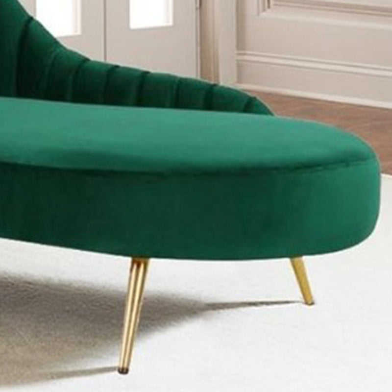 Glam Upholstered Chaise Lounge Couch Velvet Chaise Lounge Chair