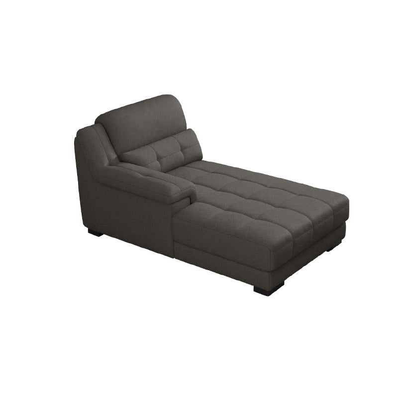 Modern Upholstered Chaise Lounge Couch Linen Blend Chaise Lounge Chair