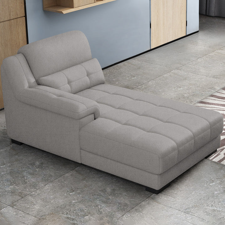 Modern Upholstered Chaise Lounge Couch Linen Blend Chaise Lounge Chair