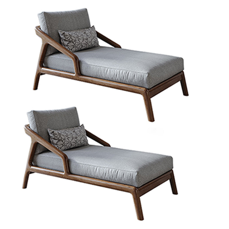 Scandinavian Upholstered Chaise Lounge Couch Wood Chaise Lounge Chair