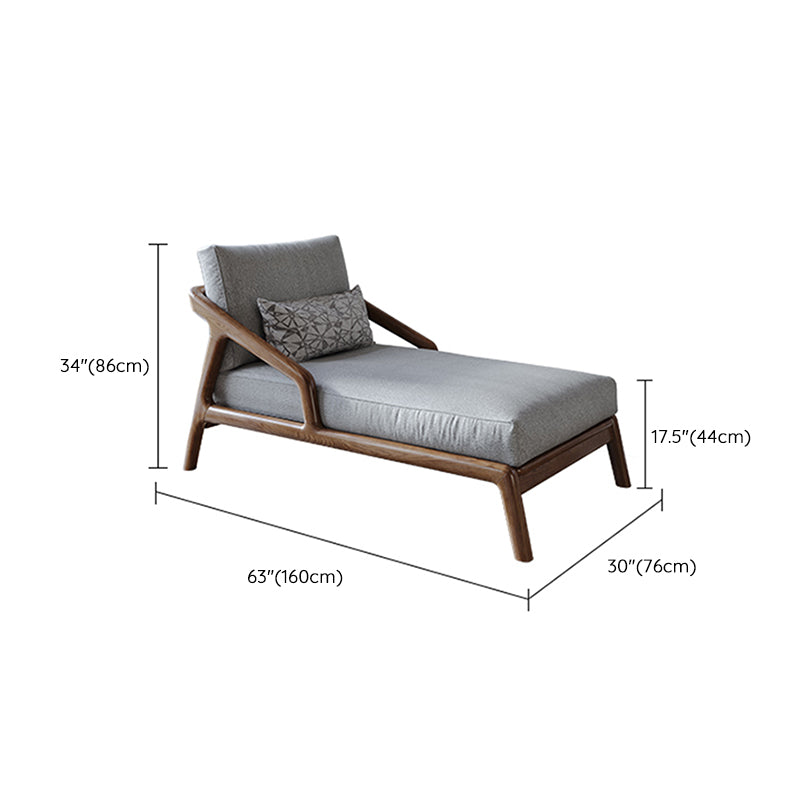 Scandinavian Upholstered Chaise Lounge Couch Wood Chaise Lounge Chair