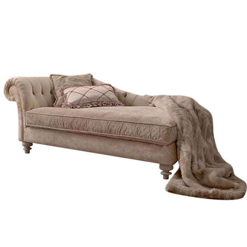 Scandinavian Upholstered Chaise Lounge Couch Fabric Chaise Lounge Chair