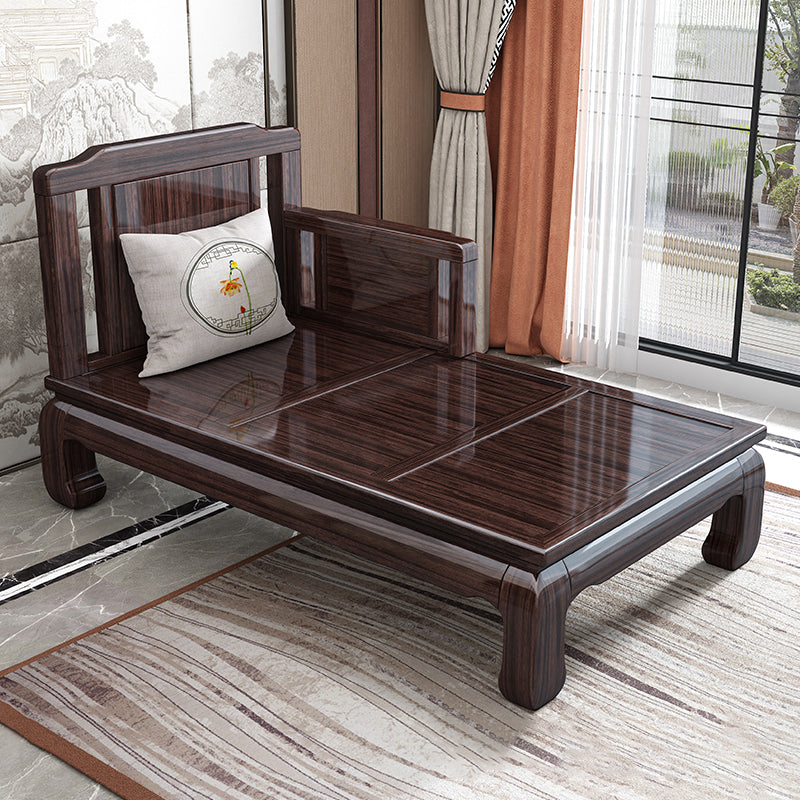Square Arms Chaise Lounge Chair Cushioned Chaise with Pillow
