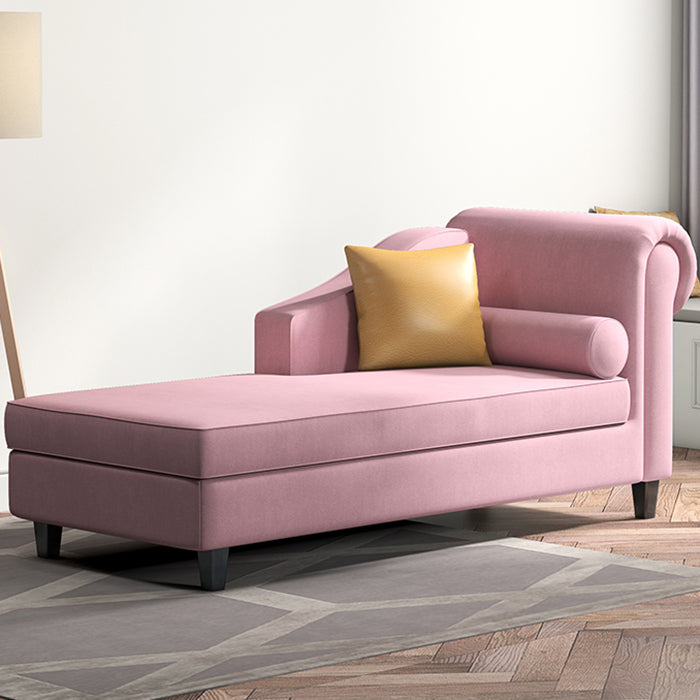 Scandinavian Chaise Lounge Chair Solid Color Chaise with Pillow