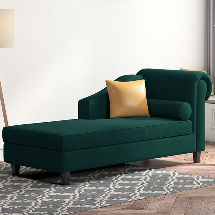 Scandinavian Chaise Lounge Chair Solid Color Chaise with Pillow