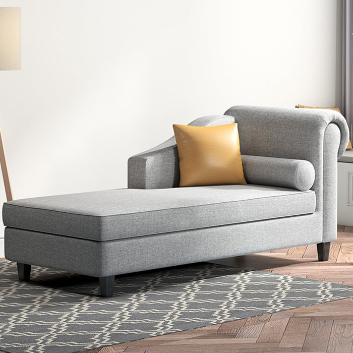 Scandinavian Chaise Lounge Chair Solid Color Chaise with Pillow