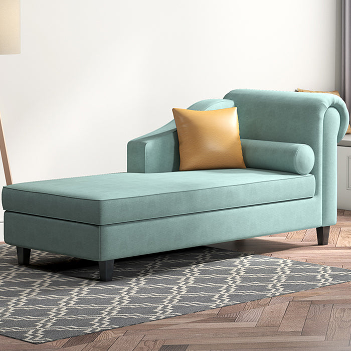 Scandinavian Chaise Lounge Chair Solid Color Chaise with Pillow