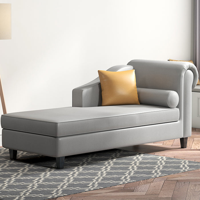 Scandinavian Chaise Lounge Chair Solid Color Chaise with Pillow