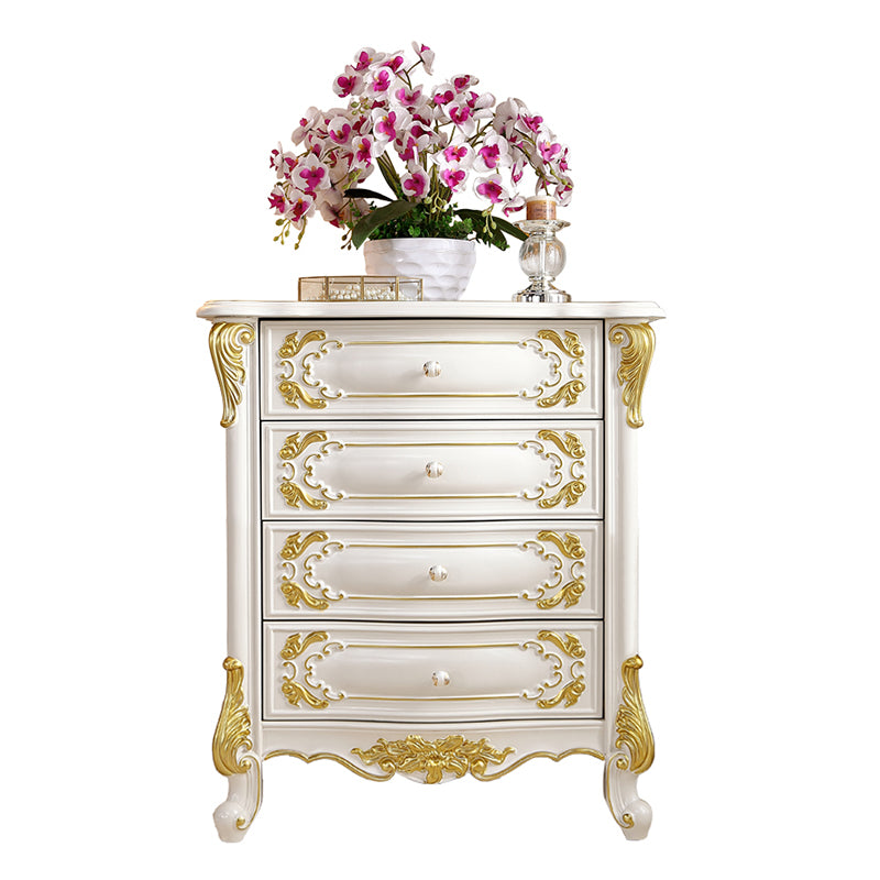 Glam Vertical Lingerie Chest Rubber Wood Storage Dresser for Home