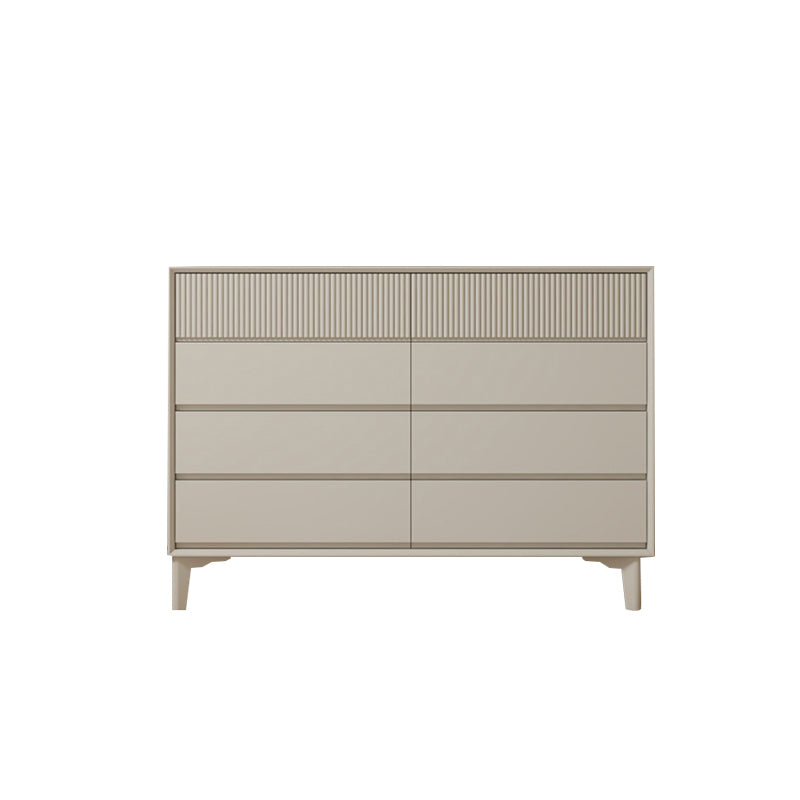 Contemporary Horizontal Double Dresser Wood Storage Dresser for Home