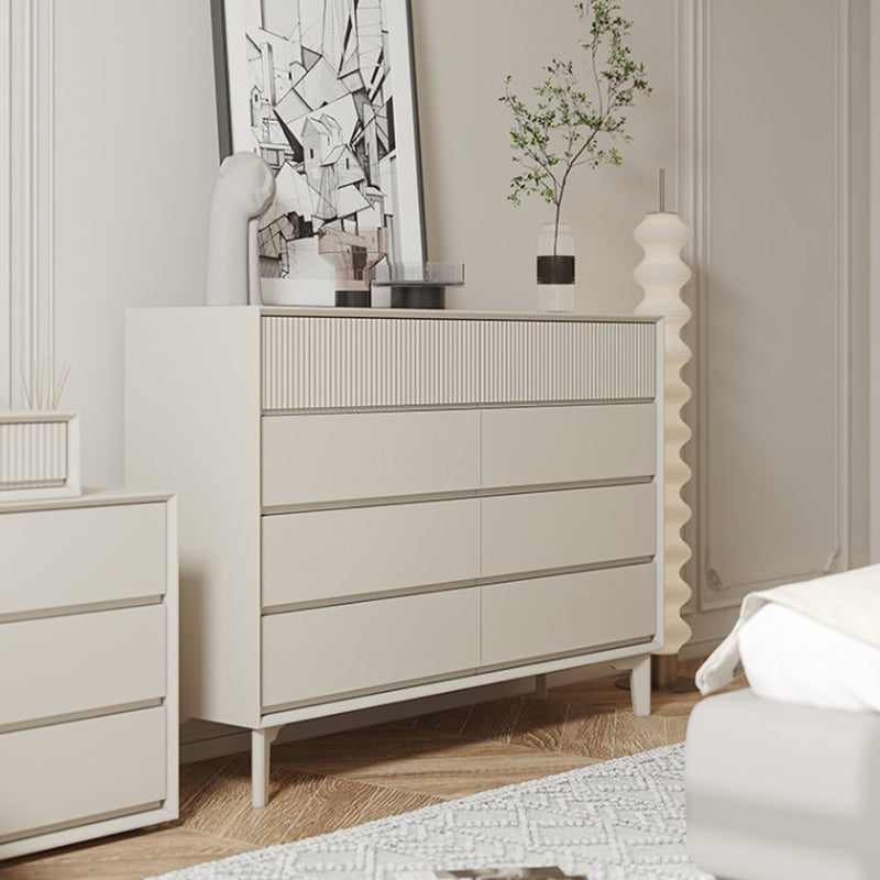 Contemporary Horizontal Double Dresser Wood Storage Dresser for Home