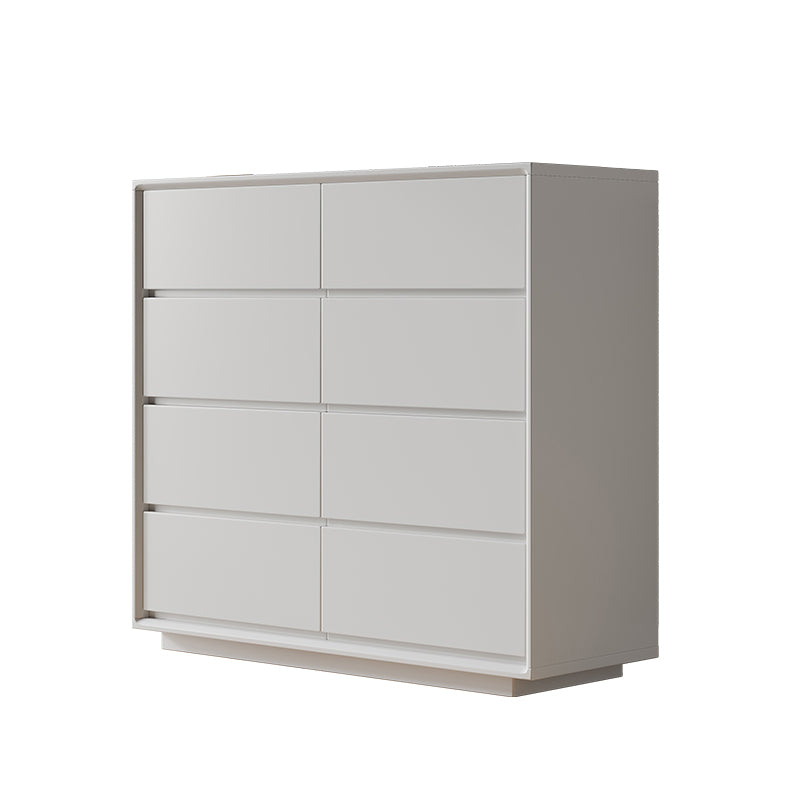 Modern Storage Chest Wooden White/Gray Storage Chest Dresser with Drawers