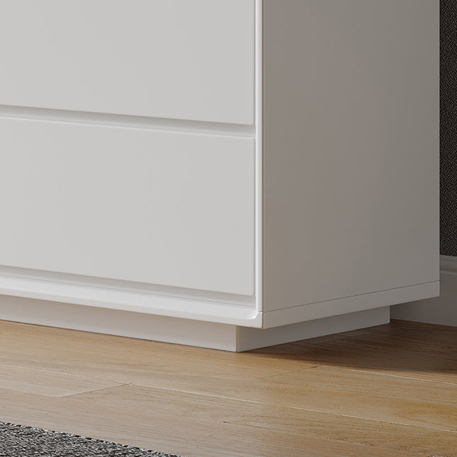 Modern Storage Chest Wooden White/Gray Storage Chest Dresser with Drawers