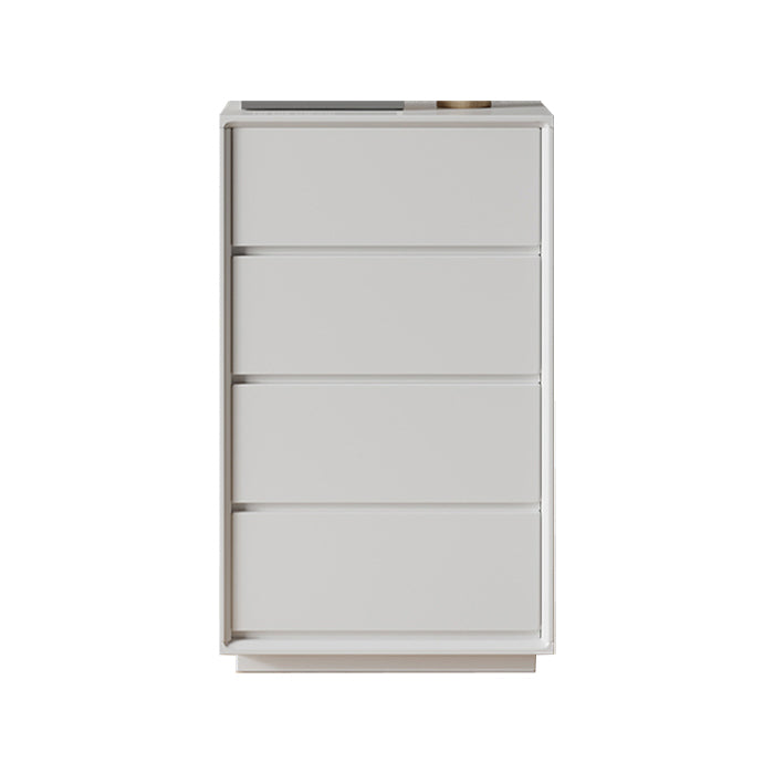 Modern Storage Chest Wooden White/Gray Storage Chest Dresser with Drawers