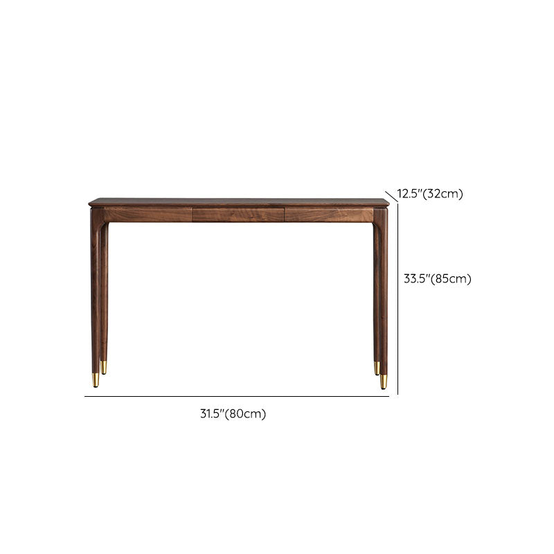 Rectangle Shape Console Table Walnut Wood Console Sofa Table for Hall