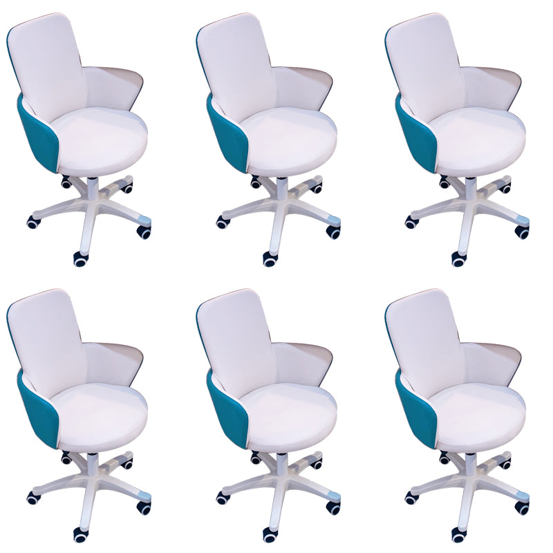Modern Armless Office Chair Leather Adjustable Seat Height Slide Chair