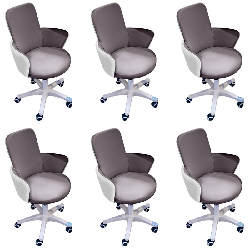 Modern Armless Office Chair Leather Adjustable Seat Height Slide Chair