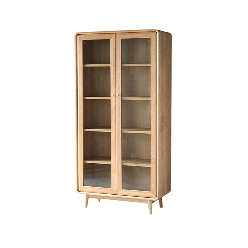 Modern Style Indoor Bookshelf Standard Solid Wood Bookcase with Shelves
