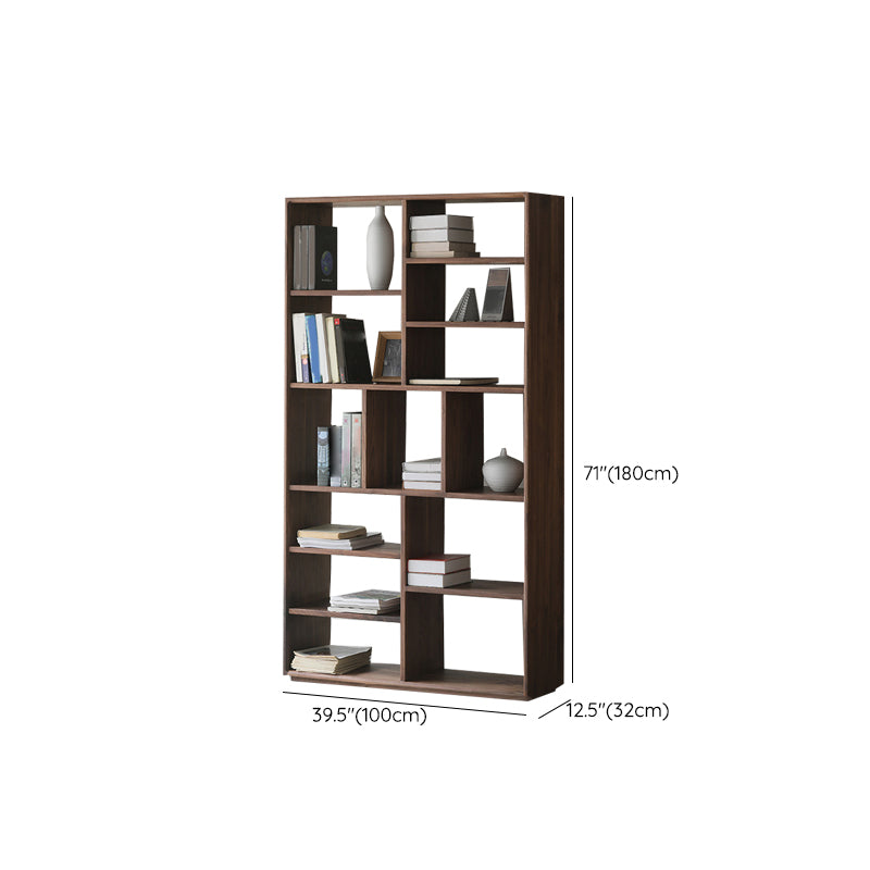Modern Style Indoor Bookshelf Standard Solid Wood Bookcase with Shelves