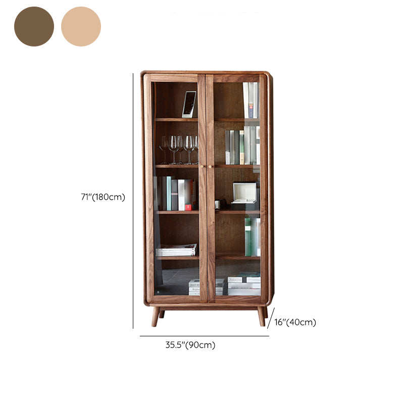 Modern Style Indoor Bookshelf Standard Solid Wood Bookcase with Shelves