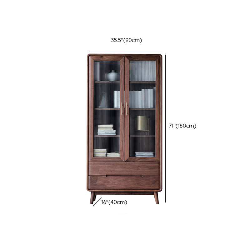 Modern Style Indoor Bookshelf Standard Solid Wood Bookcase with Shelves