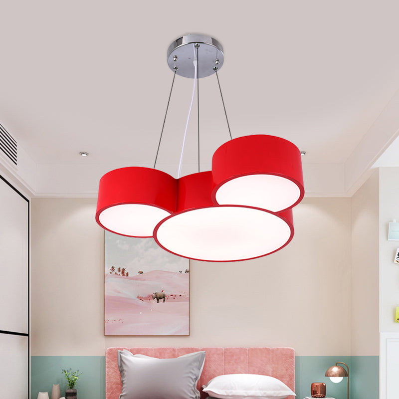 Simplicity Mouse Ceiling Mounted Light Acrylic Nursery LED Flush Mount Lamp in Blue/Green/Red