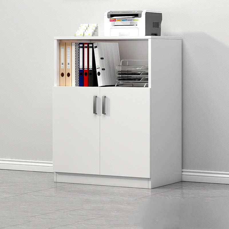 Modern Storage File Cabinet Wooden Frame Key Locking Filing Cabinet