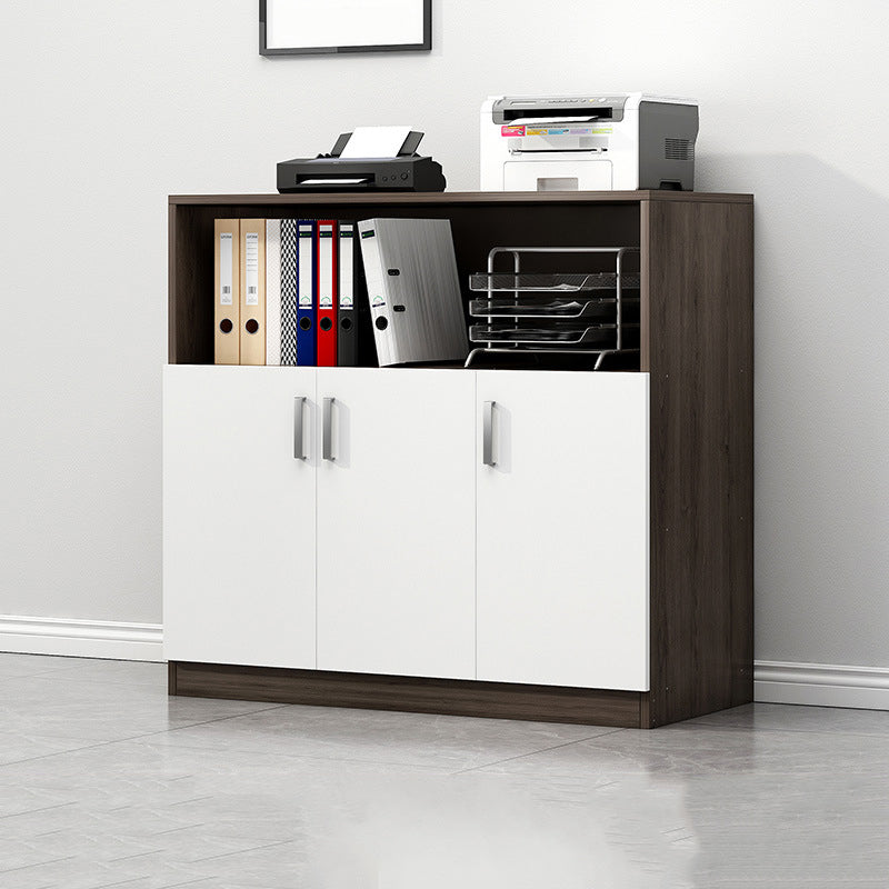 Modern Storage File Cabinet Wooden Frame Key Locking Filing Cabinet