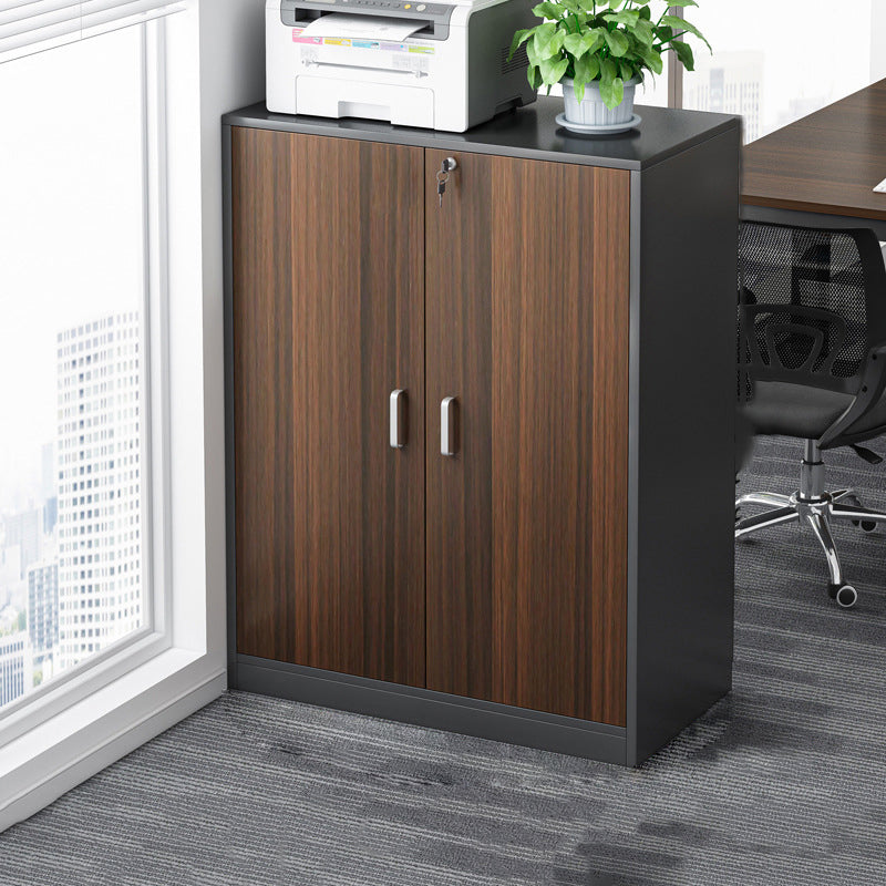 Modern Storage File Cabinet Wooden Frame Key Locking Filing Cabinet