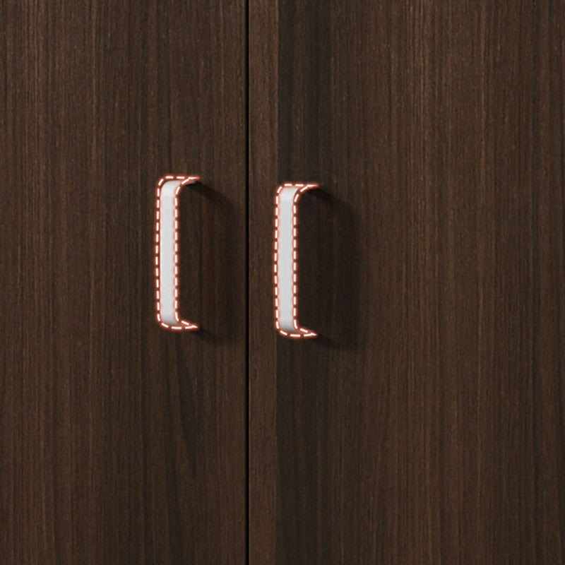 Modern Storage File Cabinet Wooden Frame Key Locking Filing Cabinet