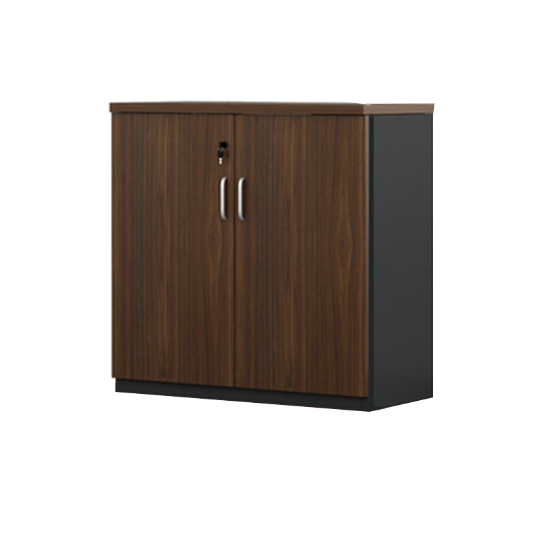Contemporary File Cabinet Wooden Frame Key Locking Lateral File Cabinet
