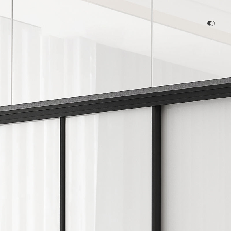 Modern Bedroom Wardrobe Wooden Storage Cabinet with Sliding Doors